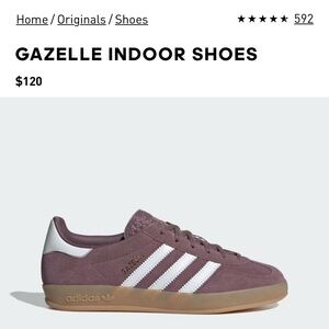Used adidas gazelle sneakers in shadow fig